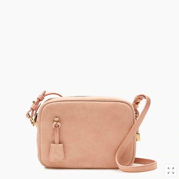 J. Crew Handbags - J. Crew | Italian Suede Signet Bag warm blush